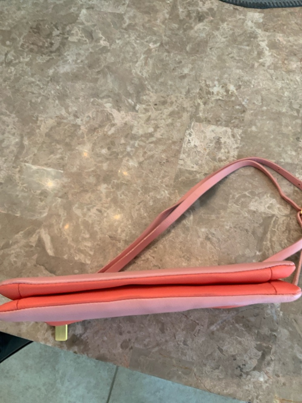 Furla Coral and Light Pink Shoulder Bag GUC - Picture 11 of 16